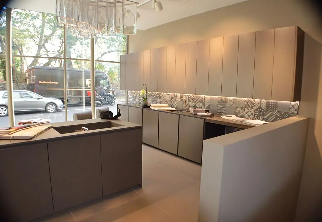 The finished kitchen showroom on Fulham Road
