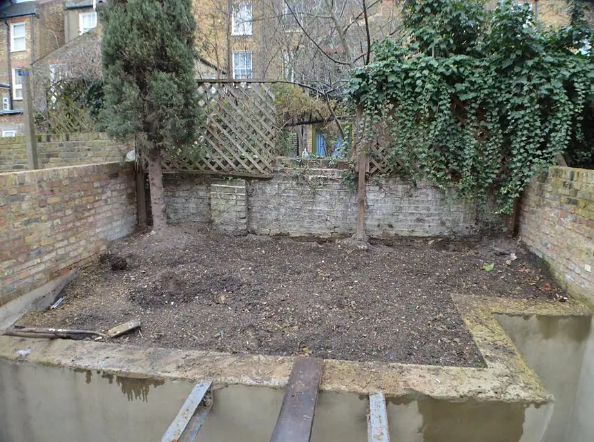 External works before landscaping