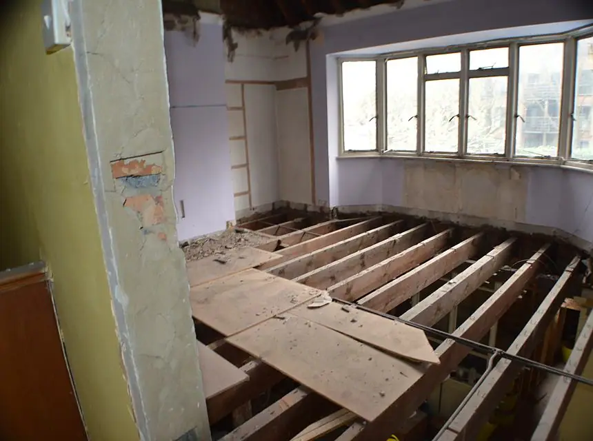 Strip out and steelwork during the conversion