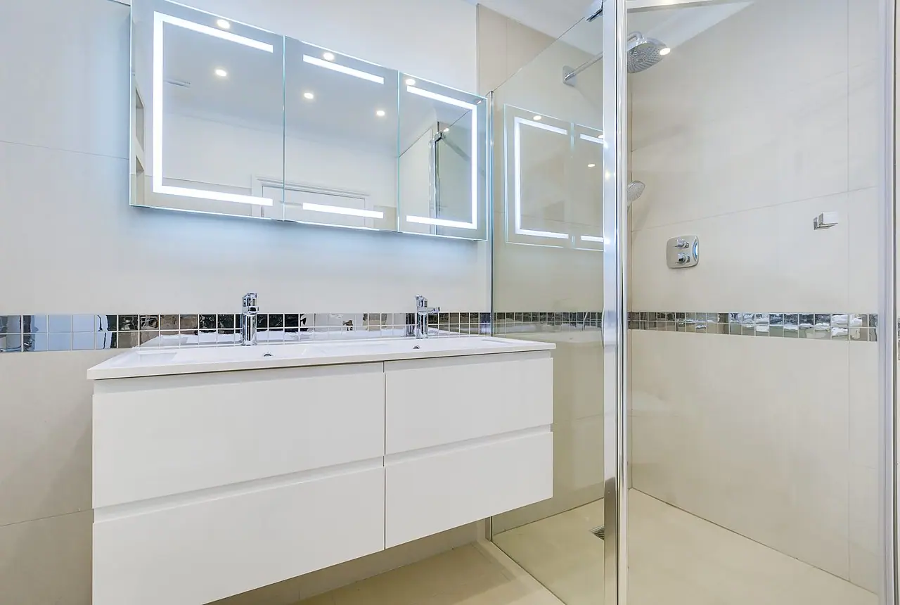 The finished shower room
